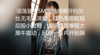 淫荡骚女SM黑绳捆绑开档灰丝无毛逼滴蜡，红色高跟鞋翘屁股小皮鞭，灌肠假屌爆菊大黑牛震动，玩弄一番再开始操1